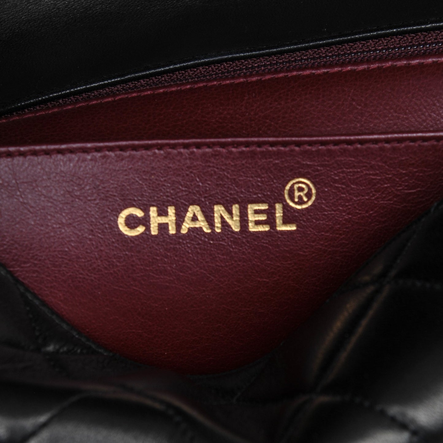 Lambskin Quilted Medium Single Flap Black