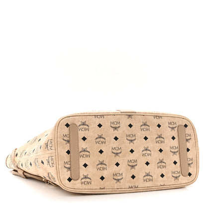 MCM Visetos Medium Liz Reversible Shopper Tote Beige 8 of 17