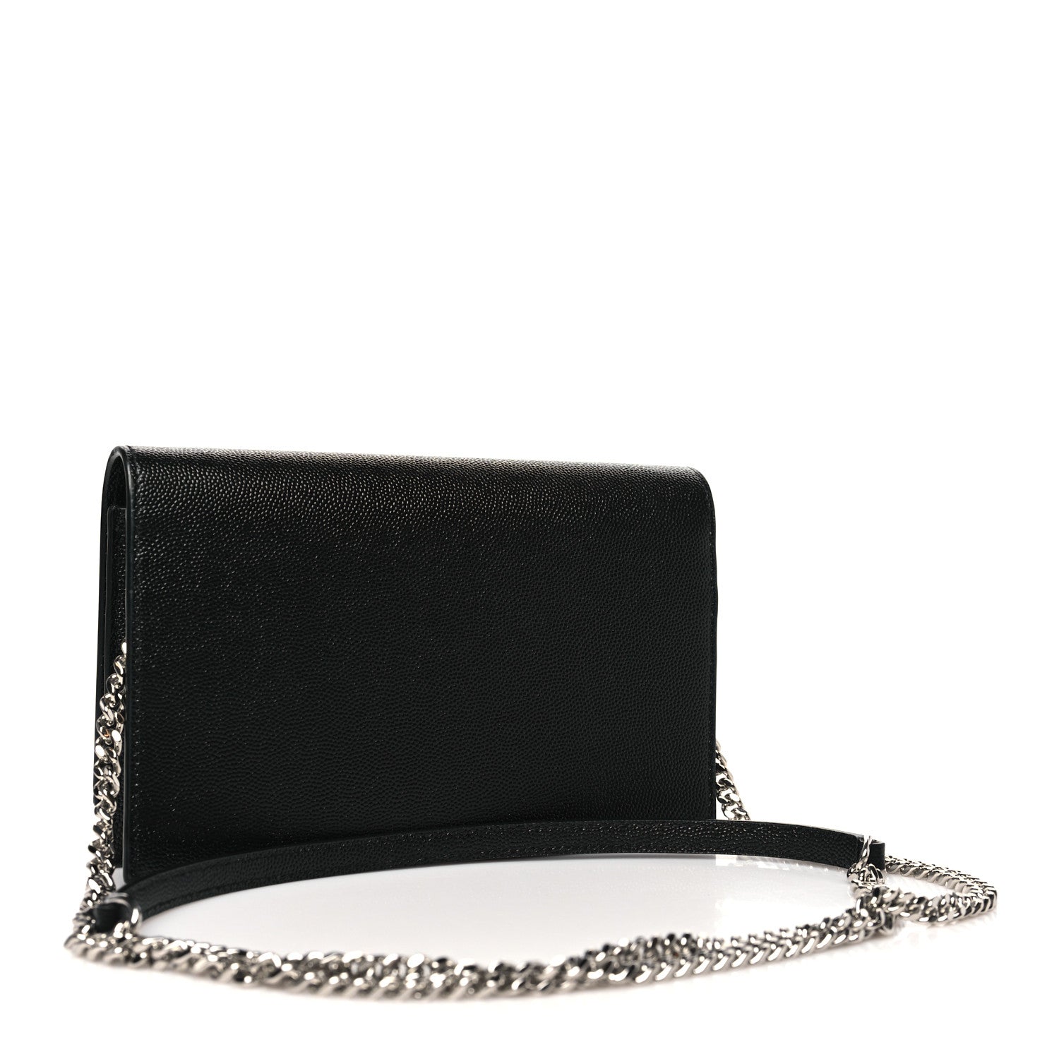 Saint Laurent Grain De Poudre Classic Monogram Kate Tassel Chain Wallet Black 3 of 9