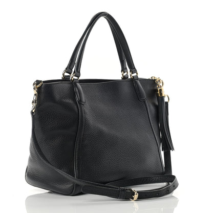 Gucci Pebbled Calfskin Small Soho Top Handle Bag Black 2 of 14