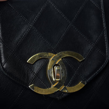 Chanel Calfskin Stitched XL Weekender Black 16 of 24