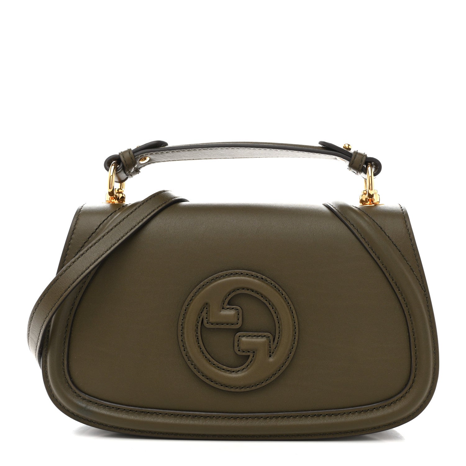 Gucci Roxy Calfskin Medium Blondie Top Handle Bag Forest Green 1 of 10