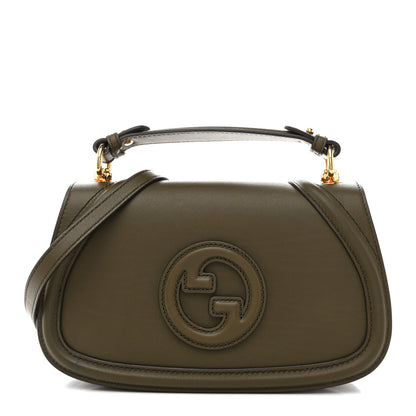 Gucci Roxy Calfskin Medium Blondie Top Handle Bag Forest Green 1 of 10