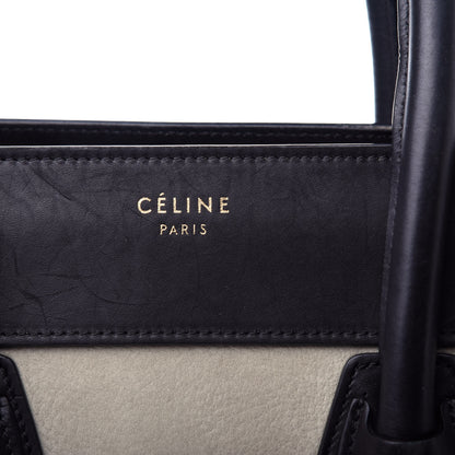 Celine Nubuck Smooth Calfskin Mini Tri-Color Luggage Olive 9 of 10