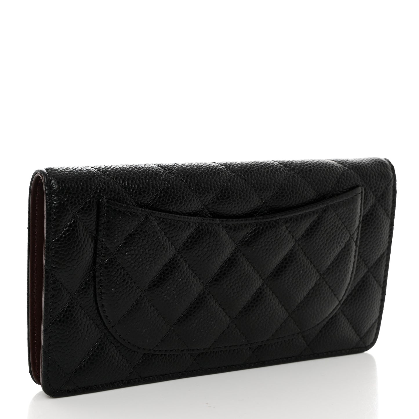 Caviar Quilted Yen Wallet Black