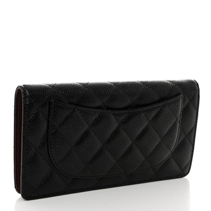 Chanel Caviar Quilted Yen Wallet Black 3 of 8