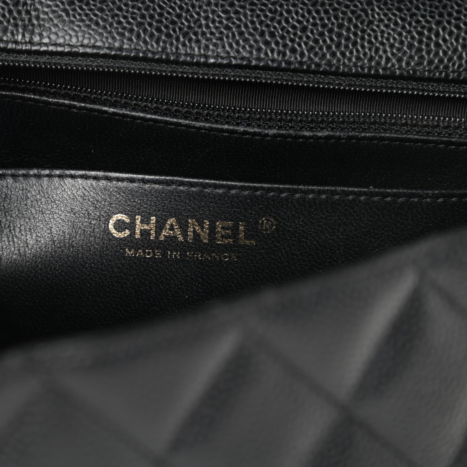 Chanel Caviar Quilted Jumbo Single Flap Black 6 of 13
