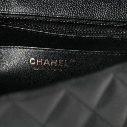 Chanel Caviar Quilted Jumbo Single Flap Black 6 of 13