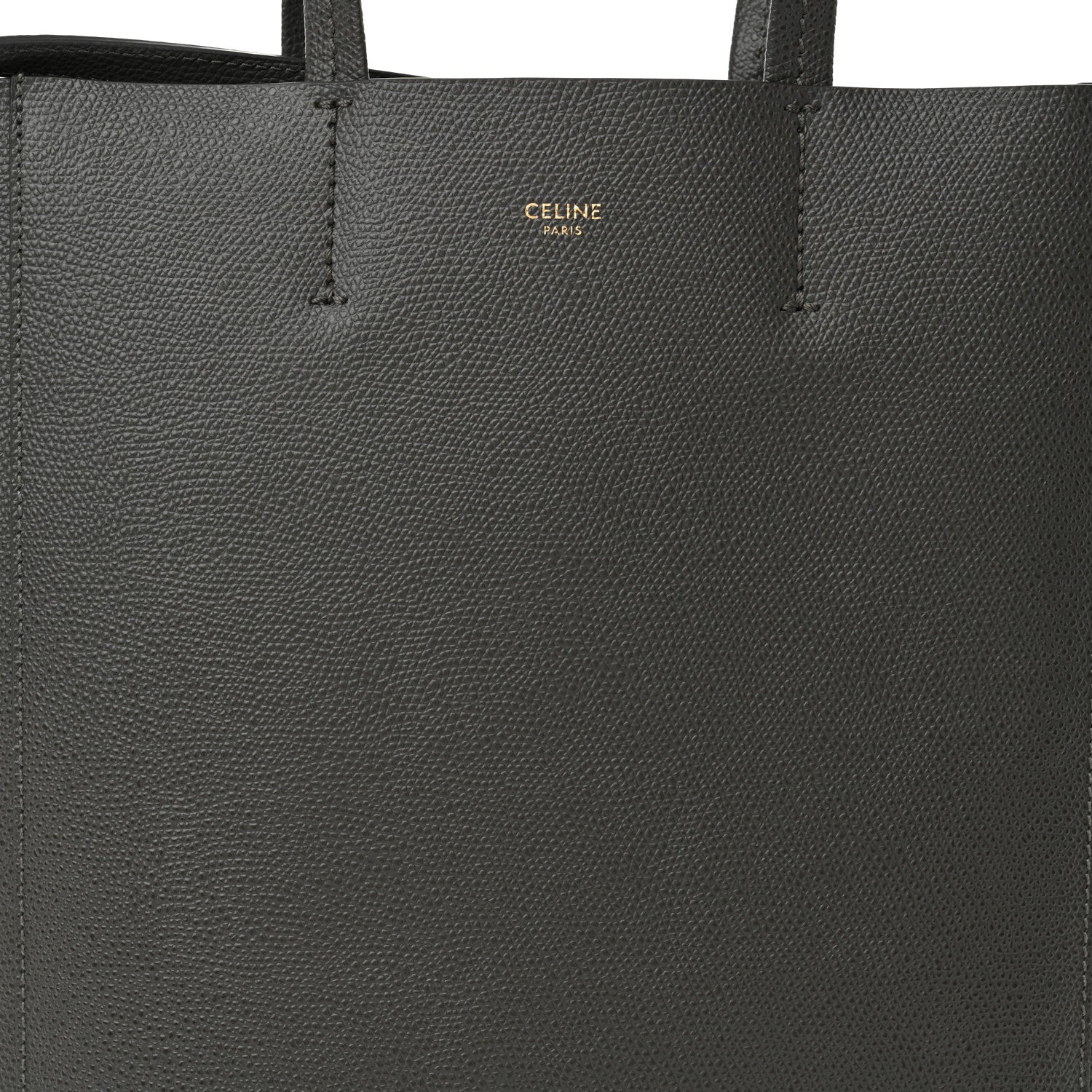 Celine Grained Calfskin Small Vertical Cabas Grey 8 of 11