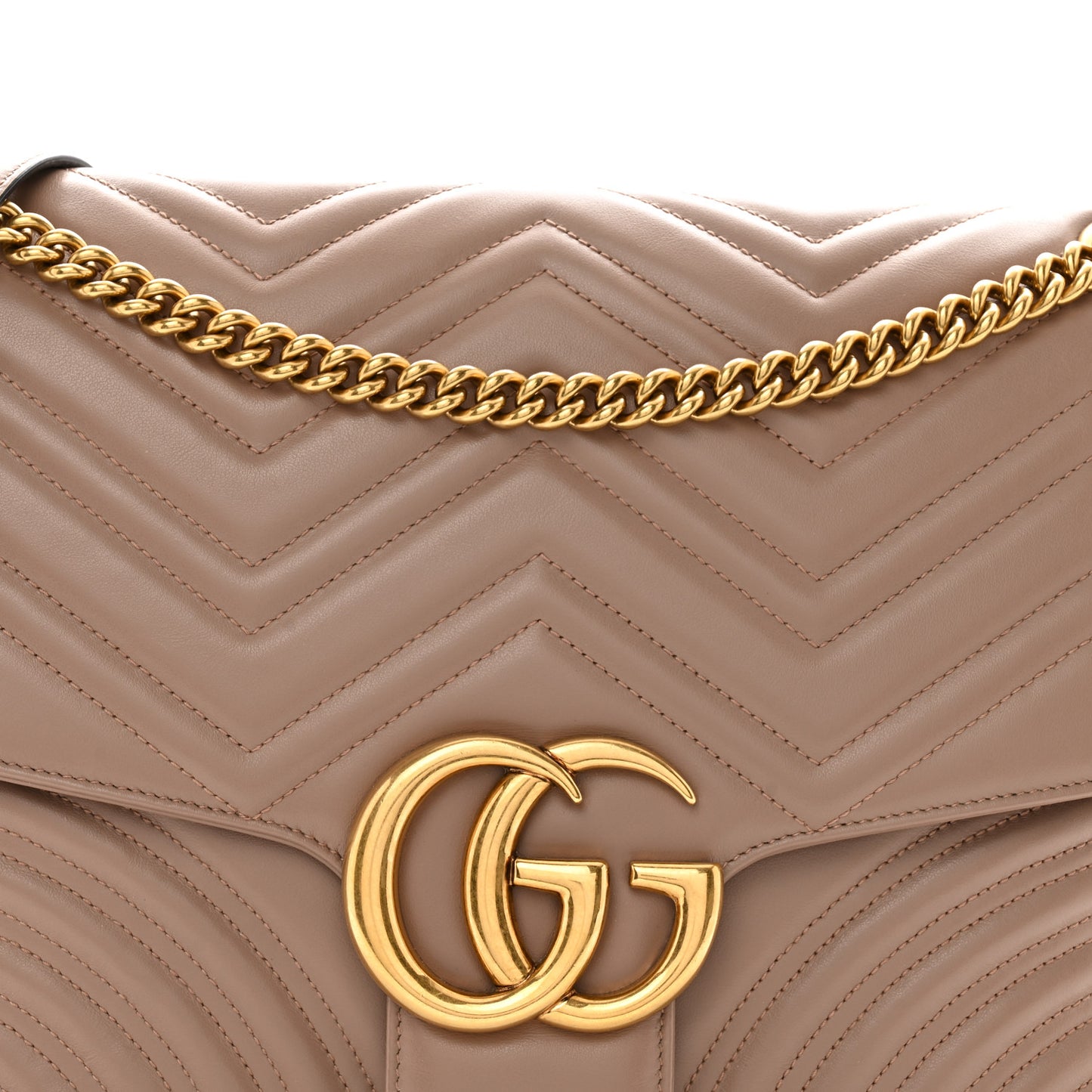 Calfskin Matelasse Large GG Marmont Shoulder Bag Porcelain Rose