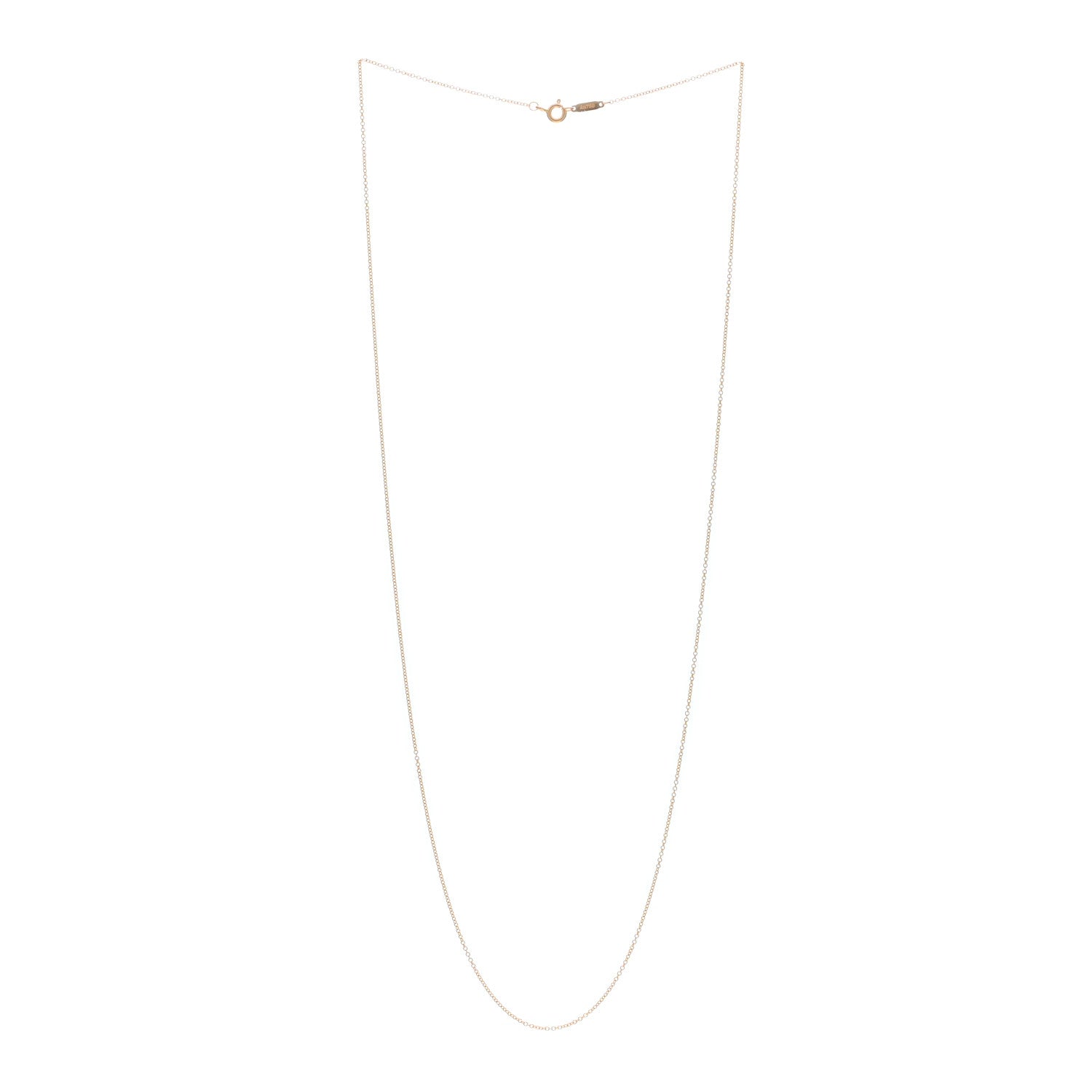 Tiffany 18K Rose Gold Chain Necklace 24" 2 of 4