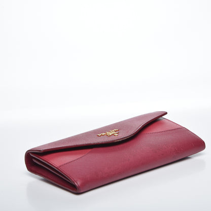 Prada Saffiano Continental Wallet Ibisco Peonia 3 of 15