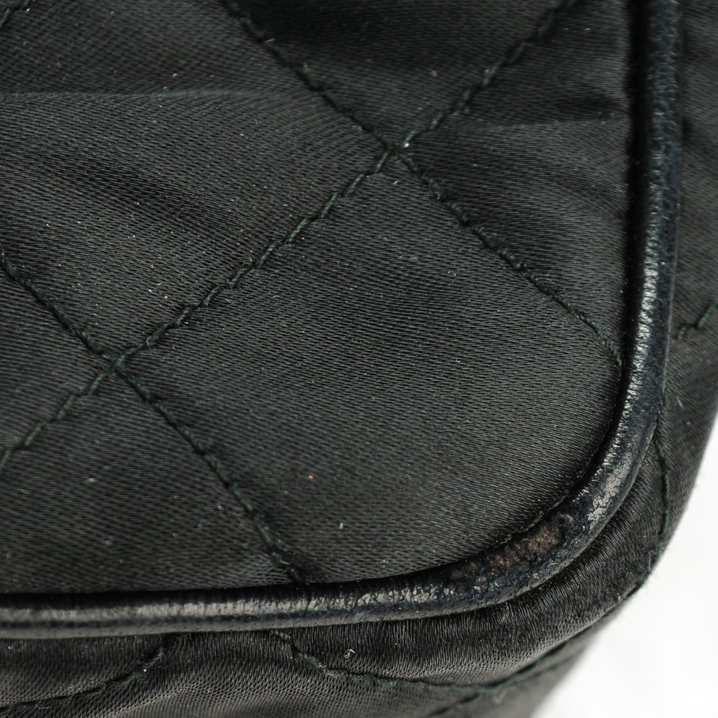 Quilted Satin Camera Bag Black