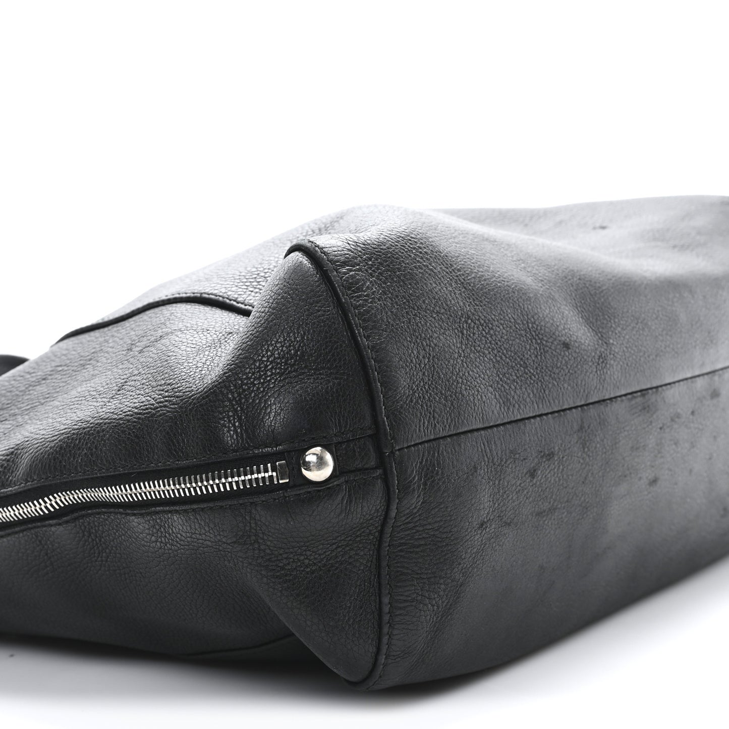 Leather Icon Bit Large Tote Black
