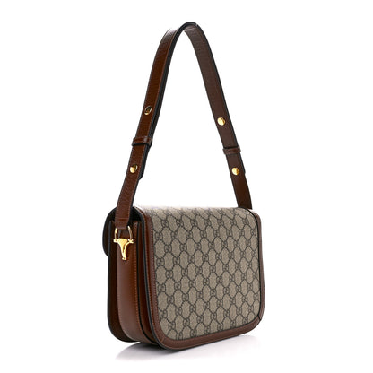 Gucci GG Supreme Monogram Horsebit 1955 Shoulder Bag Beige Brown Sugar 3 of 11