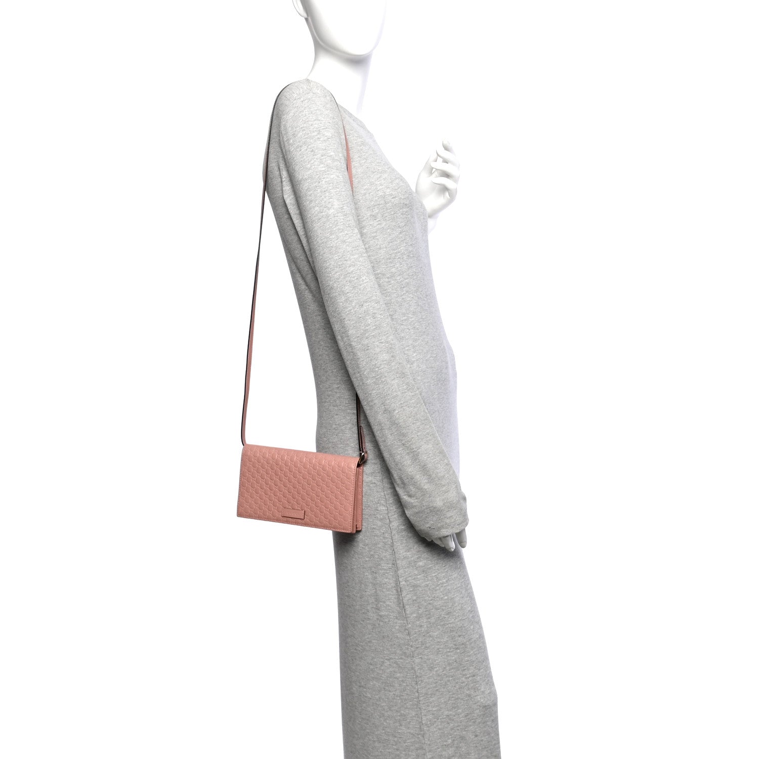Gucci Microguccissima Crossbody Wallet Soft Pink 2 of 11