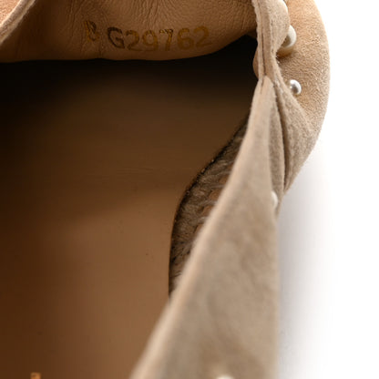 Chanel Suede Pearl CC Espadrilles 39 Beige Black 9 of 10