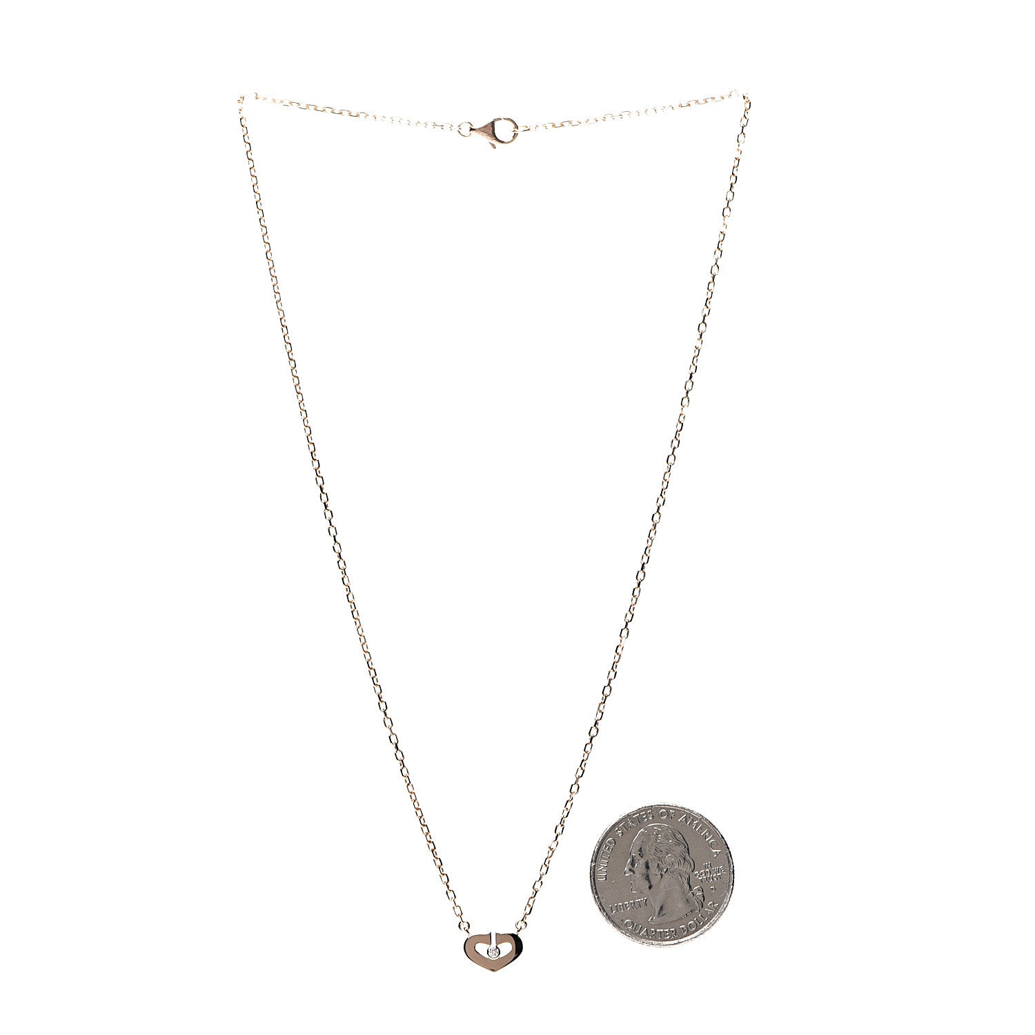 Cartier 18K Pink Gold Diamond XS Hearts and Symbols Necklace 3 of 5