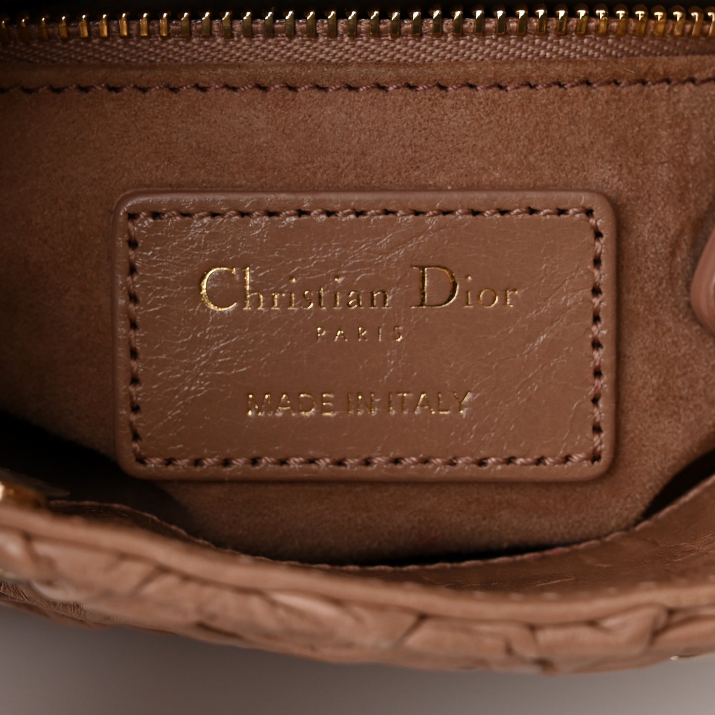 Lambskin Gathered Mini Lady Dior Fard