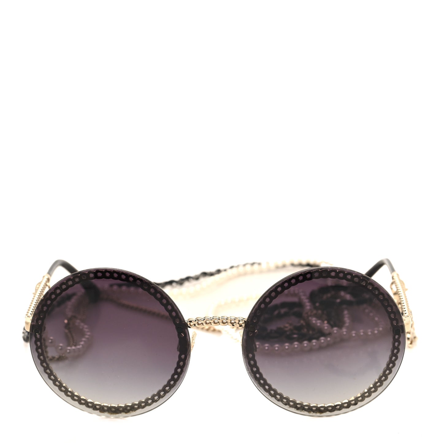 Round Chain Sunglasses 4245 Gold