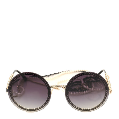 Chanel Round Chain Sunglasses 4245 Gold 2 of 7