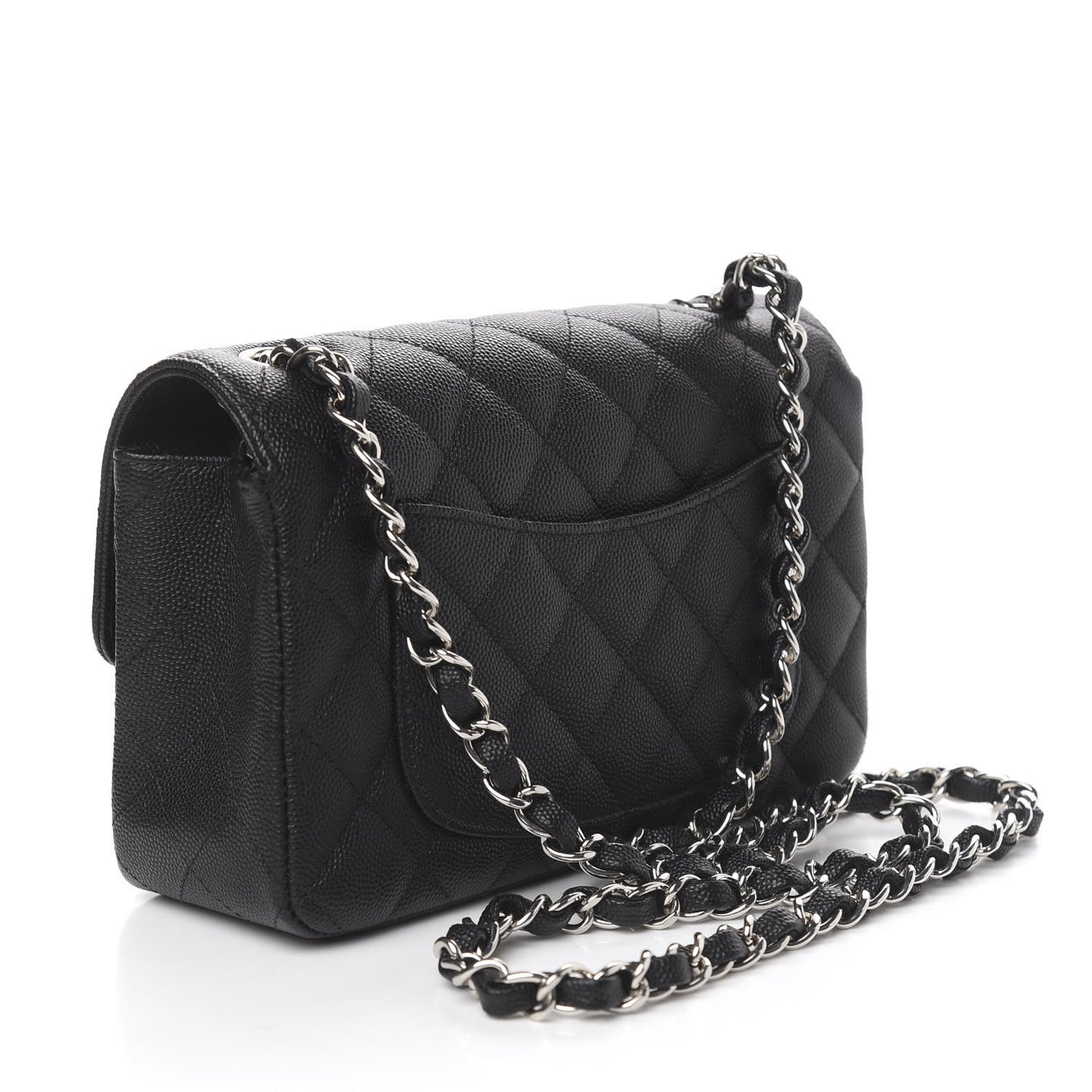 Caviar Quilted Mini Rectangular Flap Black