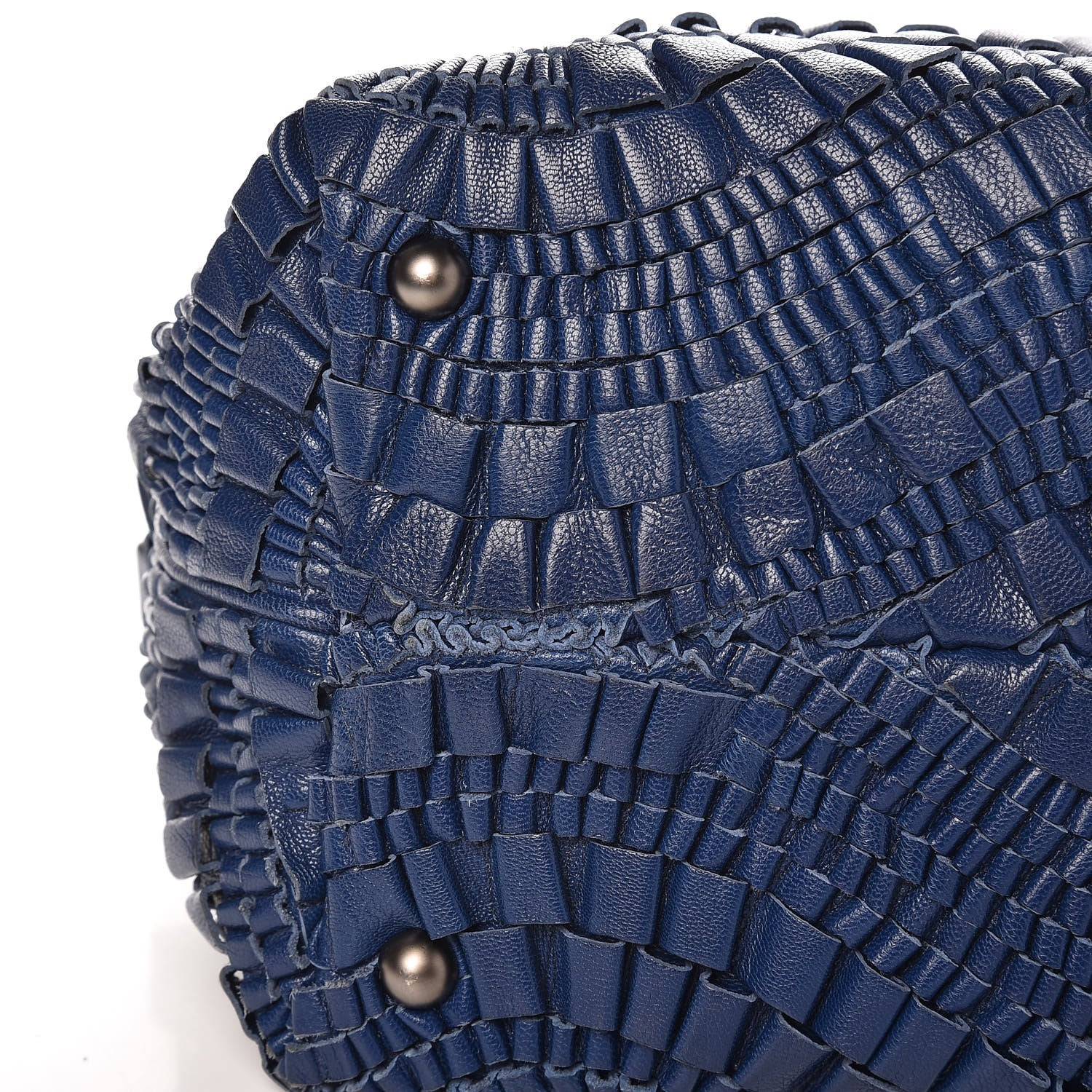 Bottega Veneta Goatskin Gorgiera Ruffle Boston Cobalt 9 of 9