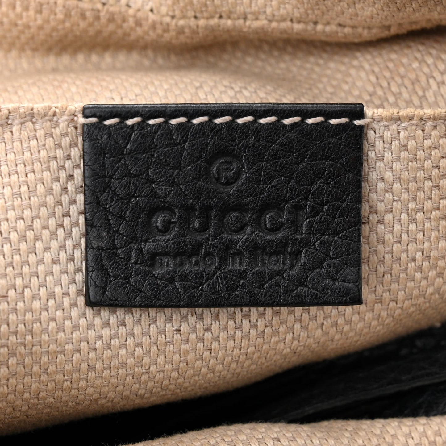 Pebbled Calfskin Small Soho Disco Bag Black