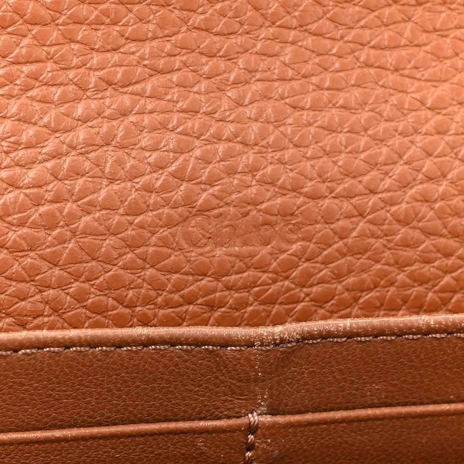 Chloe Calfskin Marcie Continental Flap Wallet Tan 8 of 14