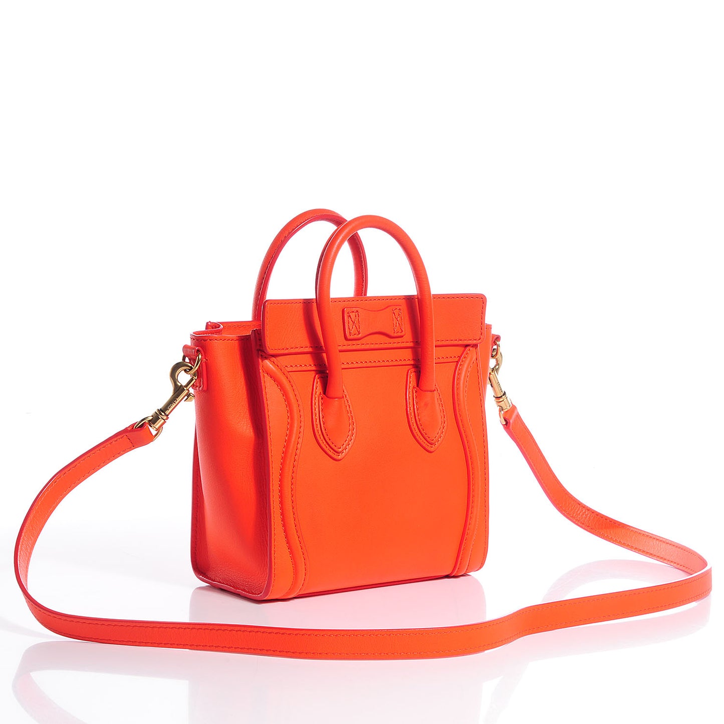 Smooth Calfskin Nano Luggage Bright Orange
