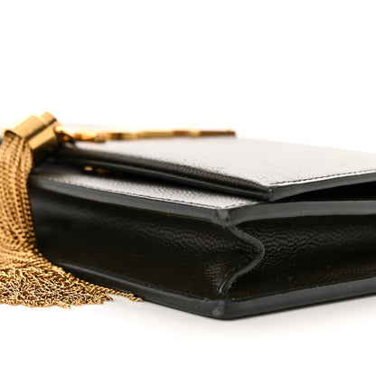 Saint Laurent Grain De Poudre Classic Monogram Kate Tassel Chain Wallet Earth 9 of 10