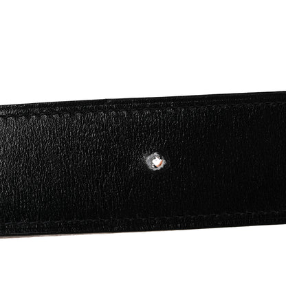 Hermes Box Togo 32mm Striee H Belt 110 44 Black Orange 6 of 10