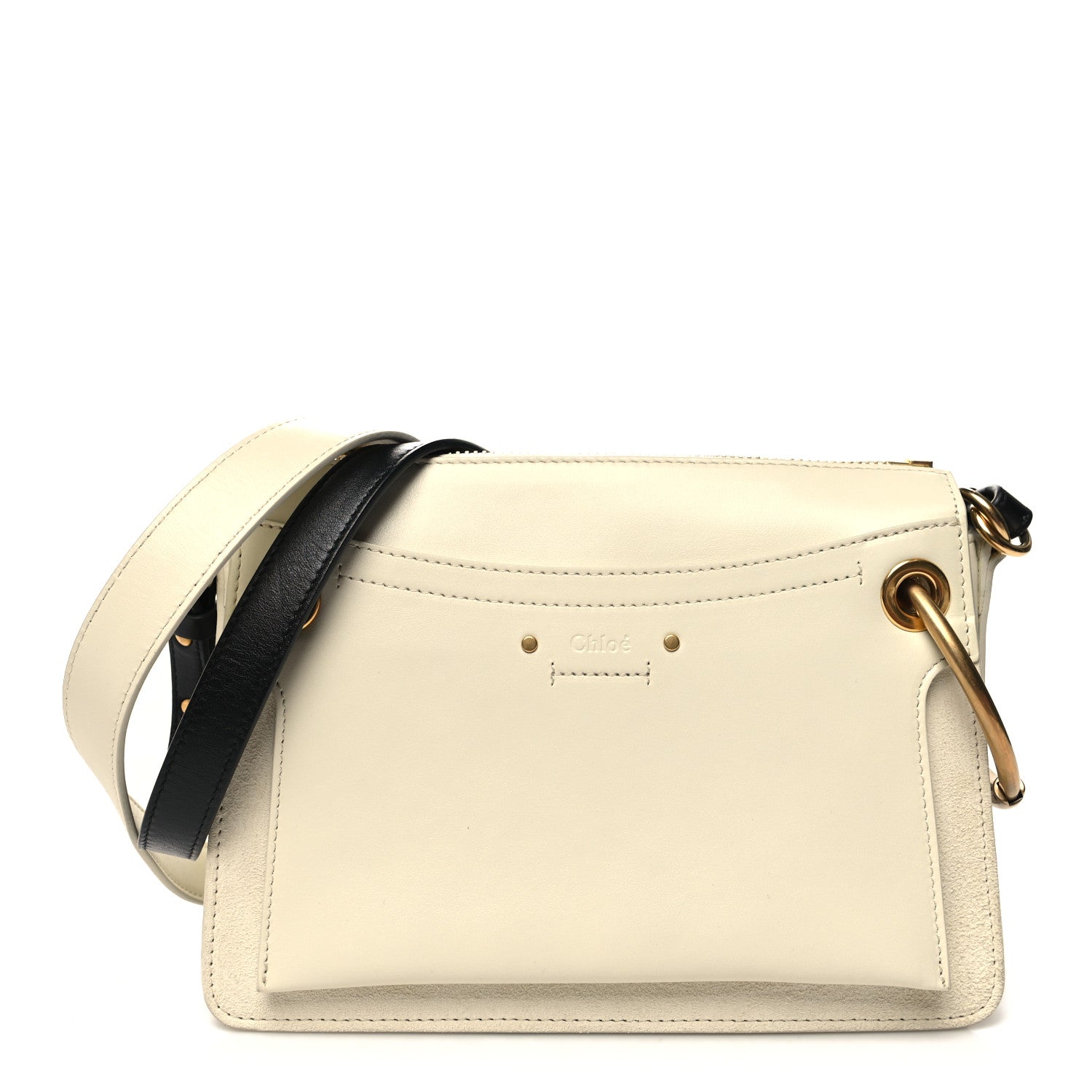 Chloe Calfskin Medium Roy Bag Natural White 1 of 12