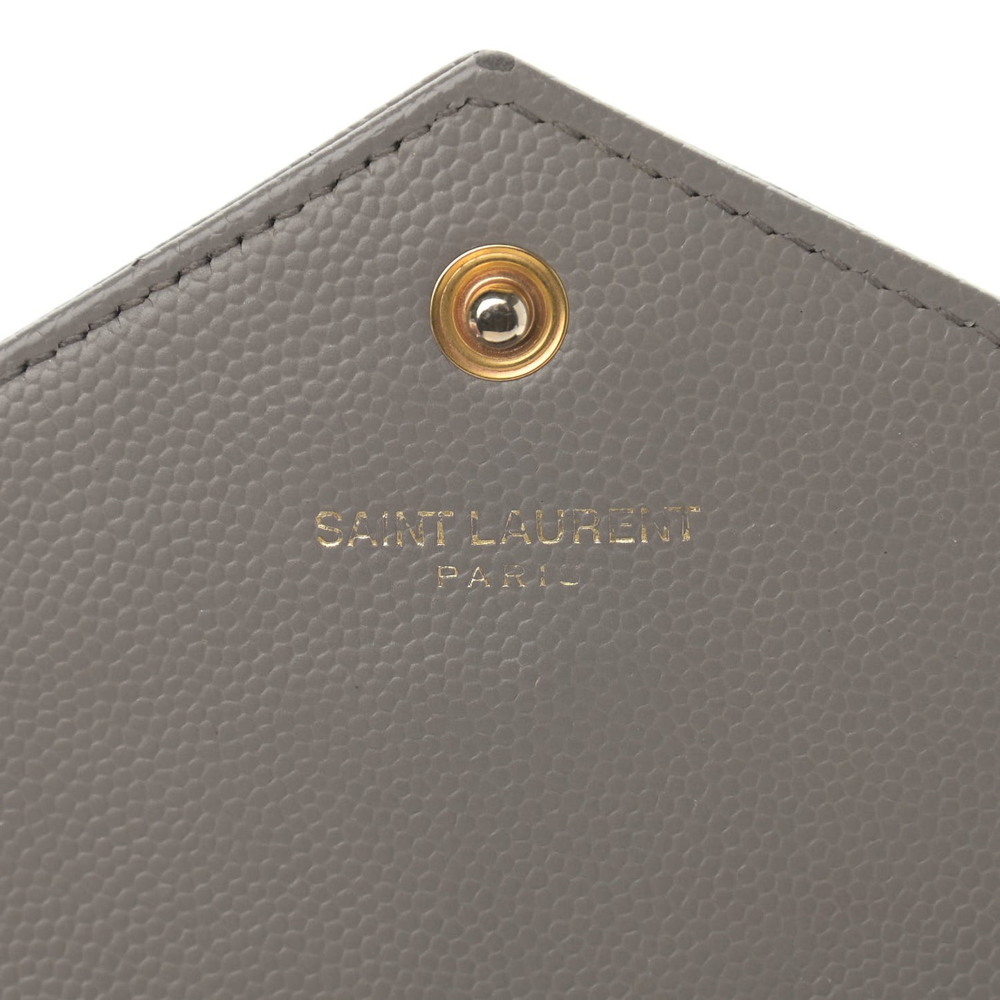 Grain De Poudre Matelasse Chevron Monogram Envelope Chain Wallet Coal