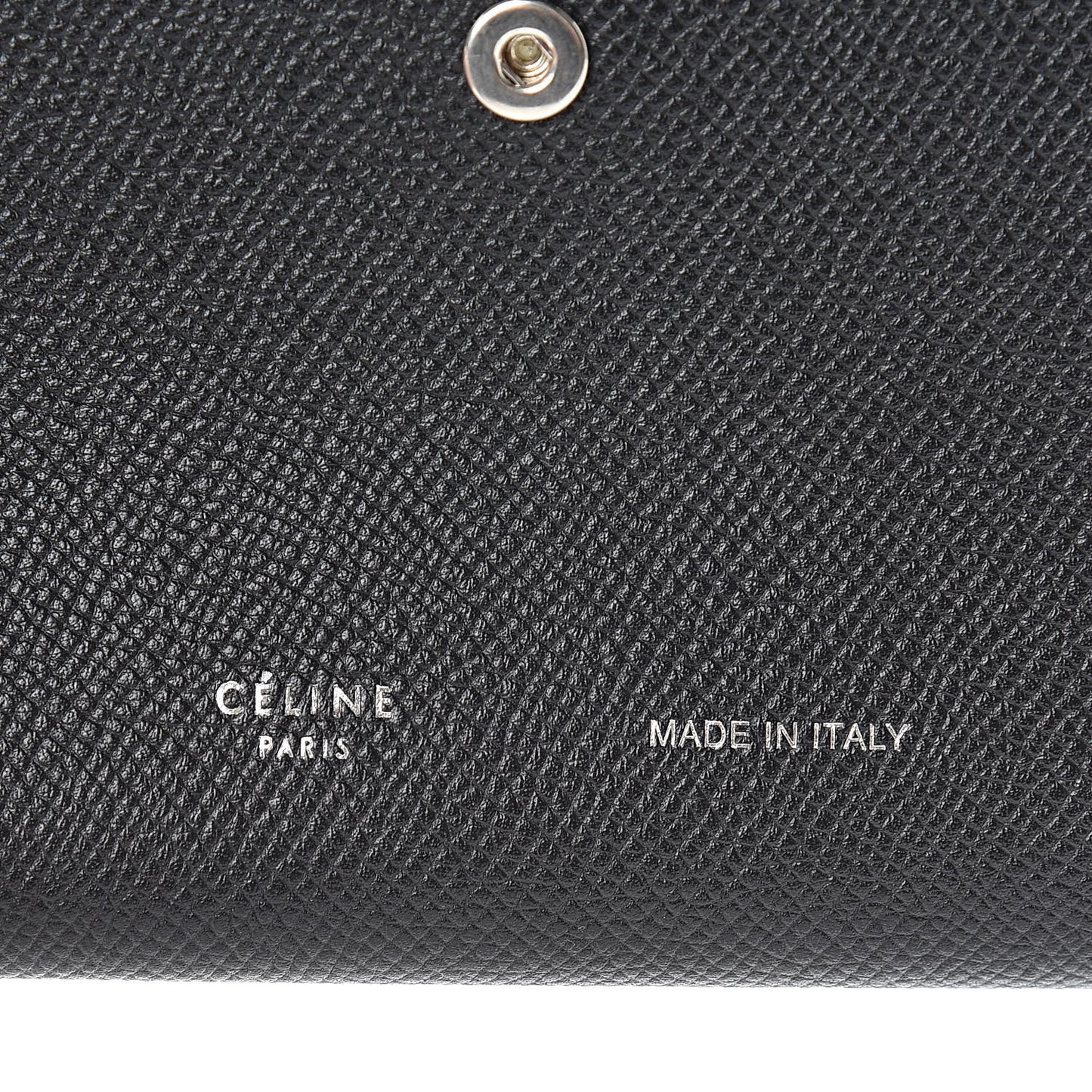 Grained Calfskin Strap Passport Cover Black Chalk