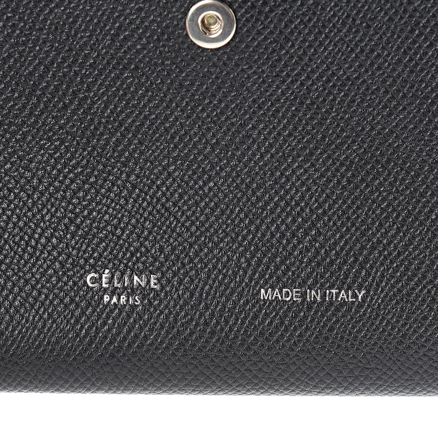 Celine Grained Calfskin Strap Passport Cover Black Chalk 6 of 9