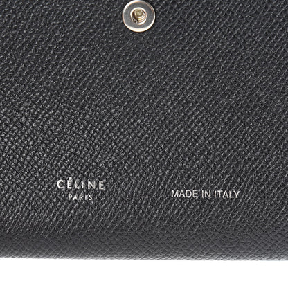 Celine Grained Calfskin Strap Passport Cover Black Chalk 6 of 9