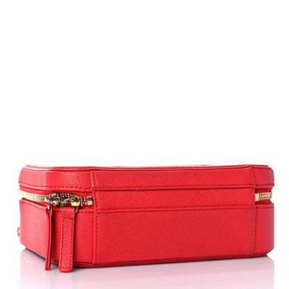 Chanel Caviar Quilted Medium CC Filigree Vanity Case Red 4 of 9