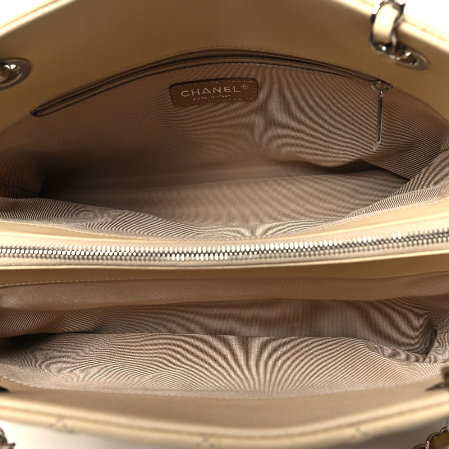 Caviar Quilted Petit Timeless Tote PTT Beige