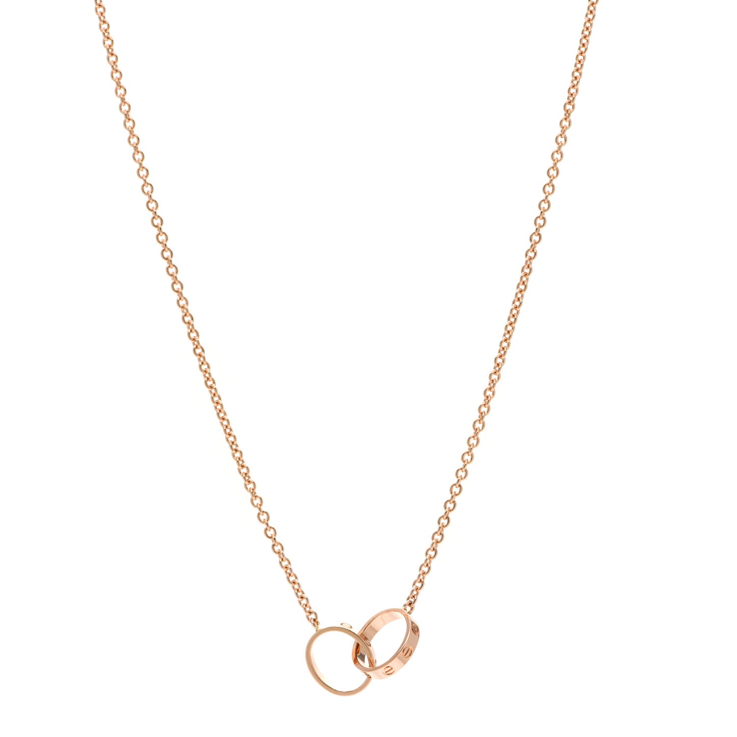 18K Pink Gold Interlocking LOVE Necklace