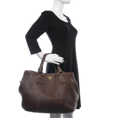 Prada Vitello Daino Tote Bruciato 3 of 10