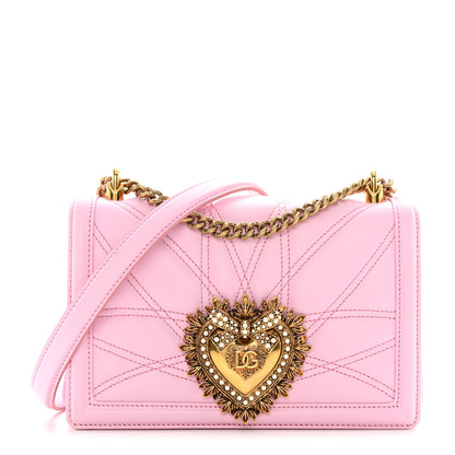 Dolce & Gabbana Calfskin Medium Devotion Crossbody Pink 1 of 11