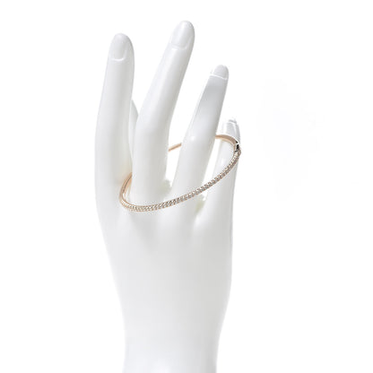 Tiffany 18K Rose Gold Diamond Metro Hinged Bangle Bracelet 2 of 6