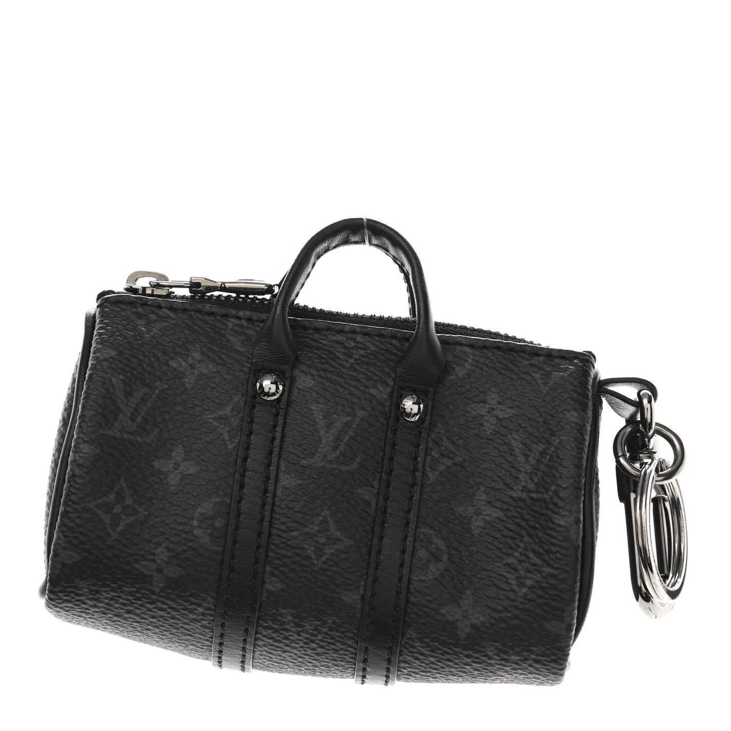 Monogram Eclipse Mini Keepall Bag Charm Key Holder Black