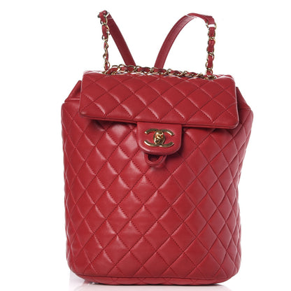 Chanel Lambskin Quilted Small Urban Spirit Backpack Dark Pink 1 of 14