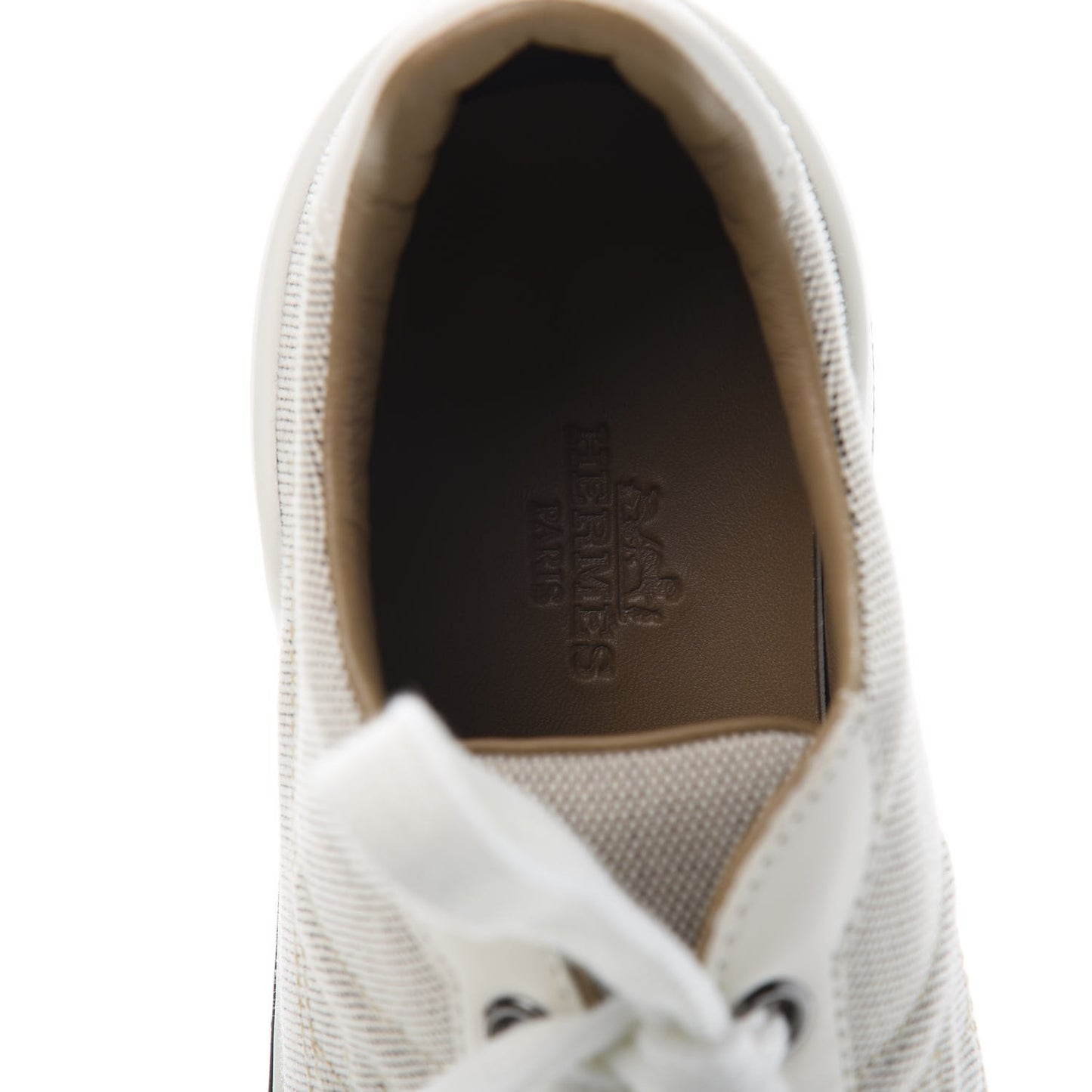 Canvas Calfskin Womens Voltage Sneakers 37 Prunoir White