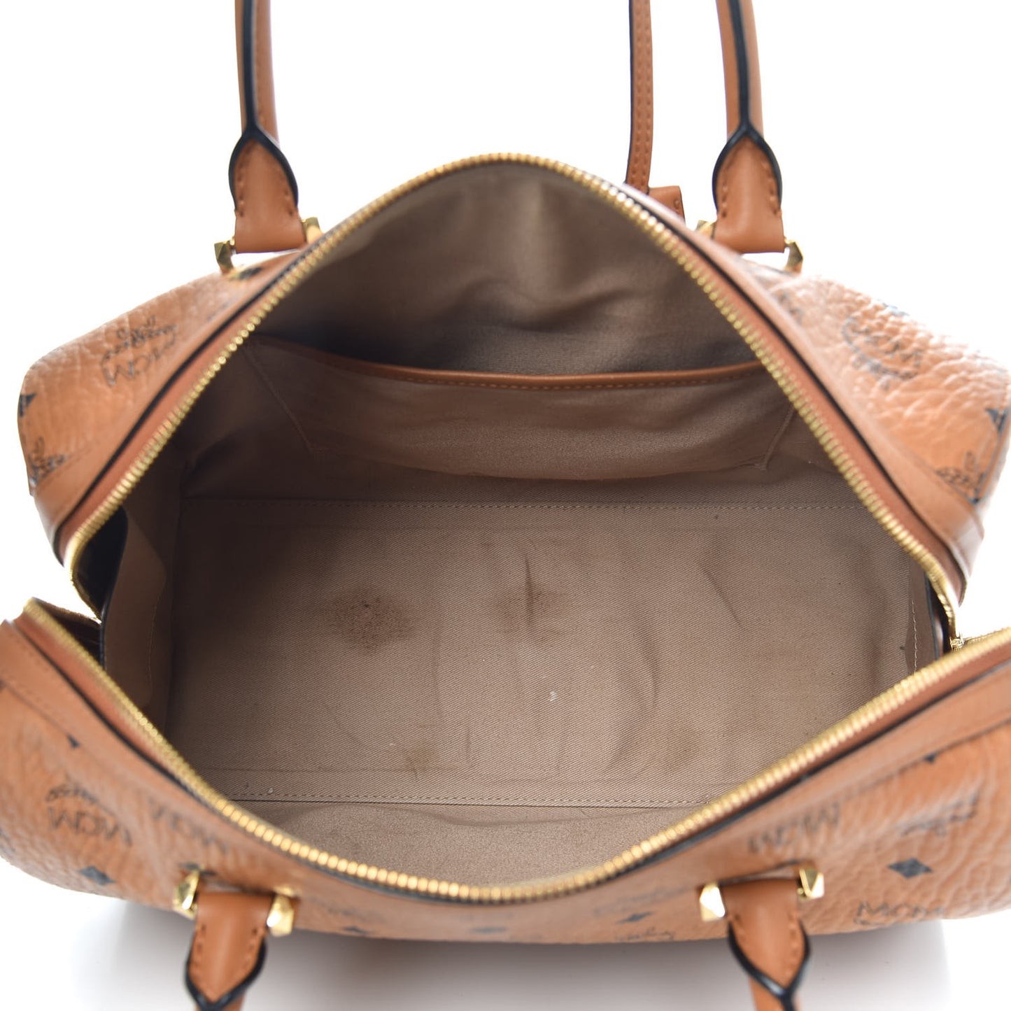 Visetos Medium Boston Bag Cognac