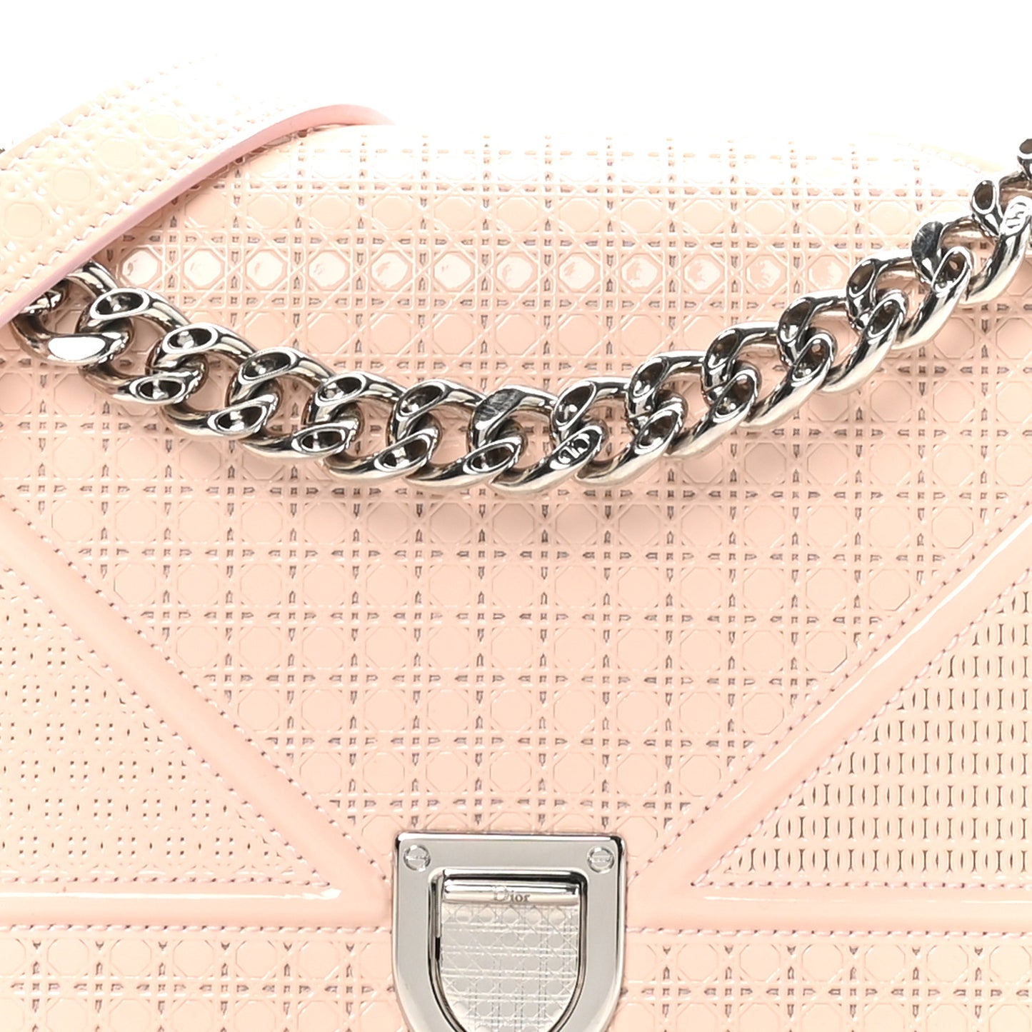 Patent Micro-Cannage Small Diorama Flap Bag Rose