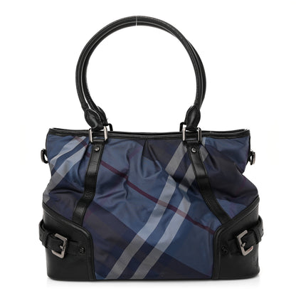 Burberry Nylon Check Medium Lowry Navy 1 of 13