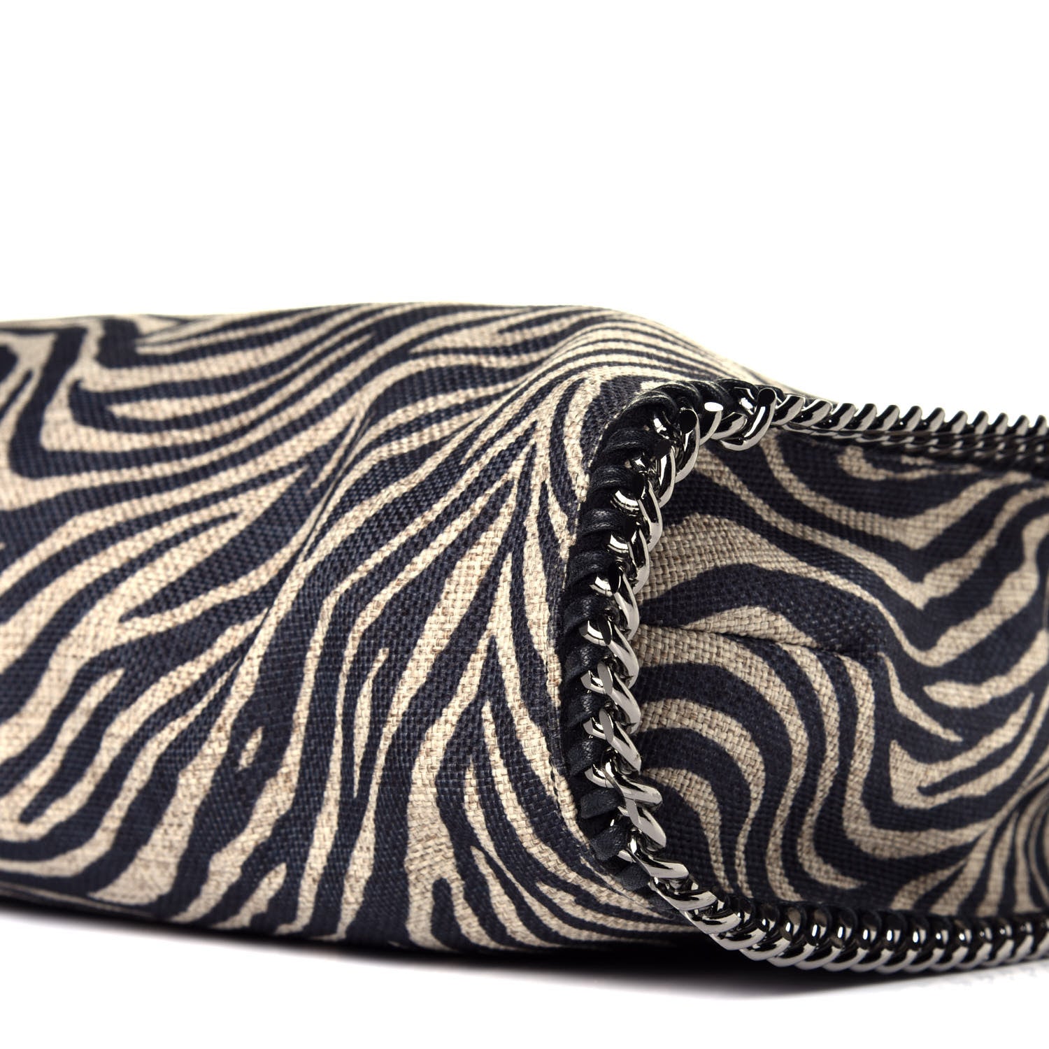 Stella McCartney Canvas Zebra Print Big Falabella Tote Black 8 of 8